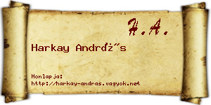Harkay András névjegykártya