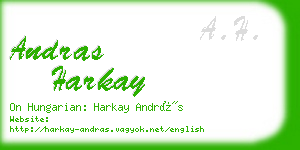 andras harkay business card